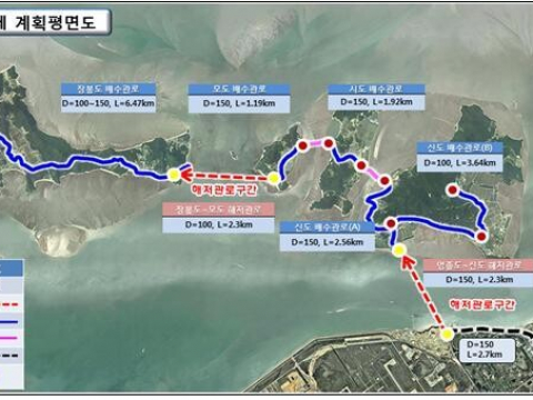 인천시, 해저관로 뚫어 장봉도에 수돗물 공급